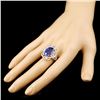 Image 3 : 18K Gold 7.61ct Tanzanite & 0.96ctw Diamond Ring