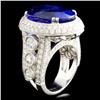 Image 2 : 18K Gold 17.41ct Tanzanite & 3.68ctw Diamond Ring