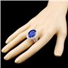 Image 3 : 18K Gold 17.41ct Tanzanite & 3.68ctw Diamond Ring