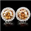 Image 1 : 14K Gold 1.29ctw Fancy Diamond Earrings