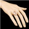 Image 3 : 14K Gold 11.27ct Morganite & 1.18ctw Diamond Ring