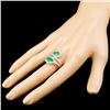 Image 3 : 18K Gold 1.80ct Emerald & 0.76ctw Diamond Ring