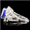 Image 3 : 18K Gold 6.17ct Tanzanite & 1.32ctw Diamond Ring