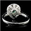 Image 3 : 18K Gold 0.52ct Emerald & 0.80ctw Diamond Ring