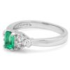Image 2 : 14K Gold 0.50ct Emerald & 0.25ct Diamond Ring
