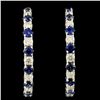 Image 1 : 14K Gold 6.14ct Sapphire & 3.21ctw Diamond Earring