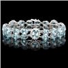 `14k Gold 38.00ct Aquamarine & 2.00ct Diamond Brac