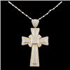 Image 2 : 14K Gold 3.20ctw Diamond Pendant