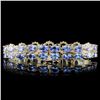 Image 2 : 14K Gold 29.40ct Tanzanite & 2.60ctw Diamond Brace