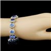 Image 3 : 14K Gold 29.40ct Tanzanite & 2.60ctw Diamond Brace
