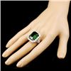 Image 4 : 18K Gold 23.82ct Tourmaline & 3.43ctw Diamond Ring
