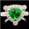 Image 1 : 18K Gold 1.93ct Tsavorite & 0.95ctw Diamond Ring