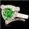 Image 2 : 18K Gold 1.93ct Tsavorite & 0.95ctw Diamond Ring