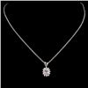 Image 2 : 14K Gold 0.40ct Sapphire & 0.17ctw Diamond Pendant