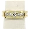 Image 3 : 14K Yellow Gold 0.55 ctw 5 Round Channel Set E VVS Diamond Wedding Band Ring