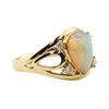 Image 2 : 2.14 ctw Opal and Diamond Ring - 14KT Yellow Gold
