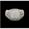 Image 2 : 14KT White Gold 0.33 ctw Diamond Ring
