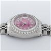 Image 6 : Rolex Ladies Stainless Steel 26MM Pink String Diamond Lugs Datejust Wristwatch