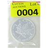 Image 1 : 1 Oz .9999 Fine Silver 2005 Canada Maple Leaf Coin