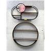 Image 1 : 2 Metal Wall Hung Curio Shelves