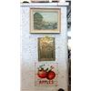 Image 1 : Brass Plaque & Tin Sign & Tom Hulme Oil Painting
