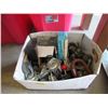 Image 1 : Box of Casters & Assorted Electronics