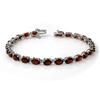 Image 1 : OVERSTOCK 15.50ctw GARNET TENNIS BRACELET WHITE GOLD