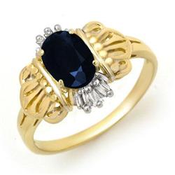 CERTIFIED 1.04 ctw SAPPHIRE & DIAMOND LADIES RING GOLD