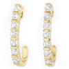 Image 1 : OVERSTOCK .75ctw DIAMOND HOOP EARRINGS 14KT YELLOW GOLD