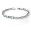 Image 1 : CERTIFIED 8.0ctw AQUAMARINE TENNIS BRACELET WHITE GOLD