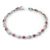 Image 1 : OVERSTOCK 4.17ctw RUBY & DIAMOND TENNIS BRACELET GOLD
