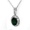 Image 1 : CERTIFIED 1.02ct EMERALD & DIAMOND PENDANT WHITE GOLD
