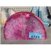 Image 1 : Pink Brazilian Crystal Agate Bookend Set