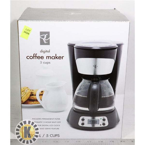 NEW PC 5CUP DIGITAL COFFEE MAKER