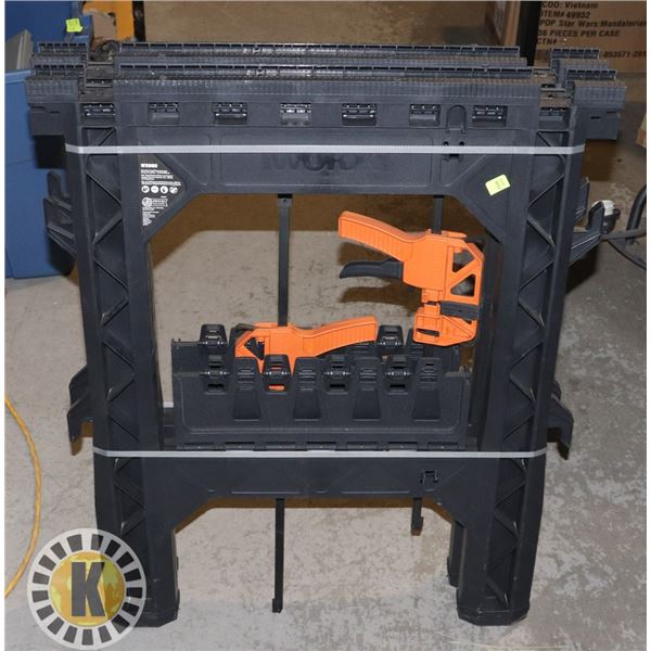 SET OF WORX CLAMP/ SAWHORSE SET