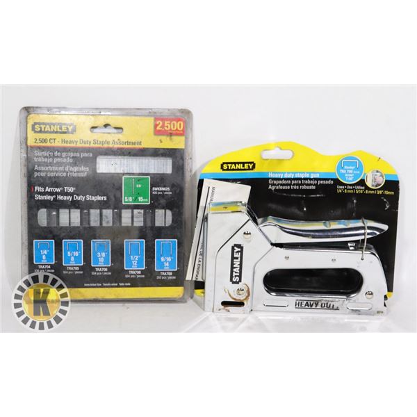 FLAT WITH STANLEY TRA 700 HEAVY DUTY STAPLE