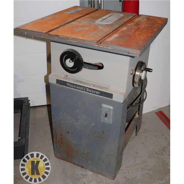 ROCKWELL/ BEAVER TABLE SAW ON STAND