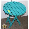 Image 1 : SOLID WOOD FOLD-OPEN PATIO TABLE - FOLDS
