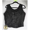 Image 1 : LEATHER BLACK VEST - LADIES SIZE L