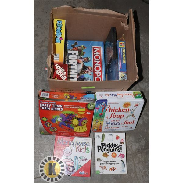 LARGE BOX OF BOARD GAMES