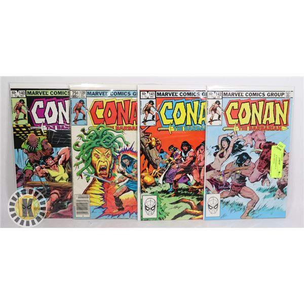 CONAN THE BARBARIAN, 4 SEQUENTIAL ISSUES