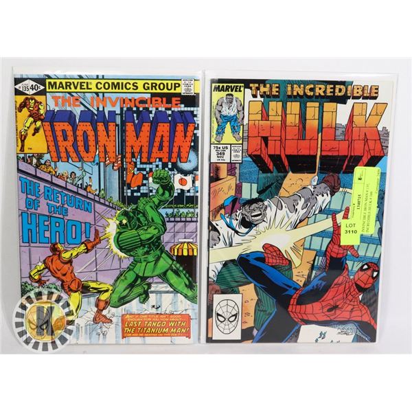 INVINCIBLE IRON MAN # 135, INCREDIBLE HULK # 349
