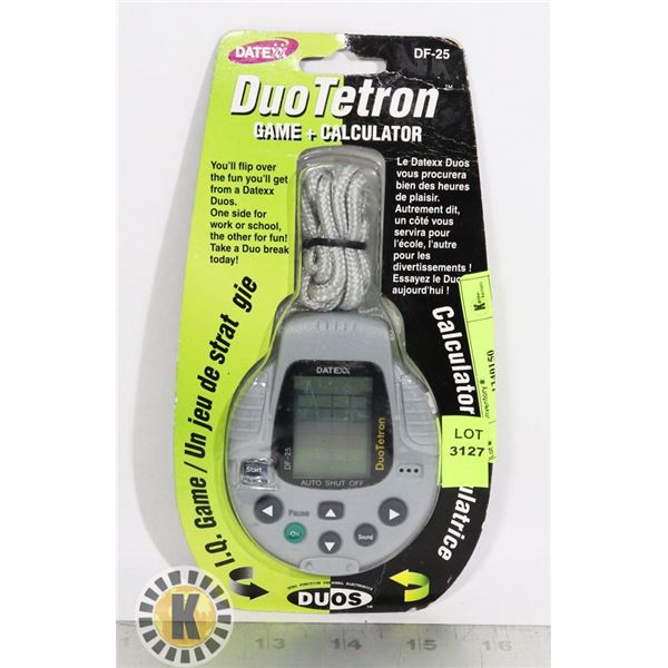 NEW DATEXX DUO TETRON GAME & CALCULATOR -