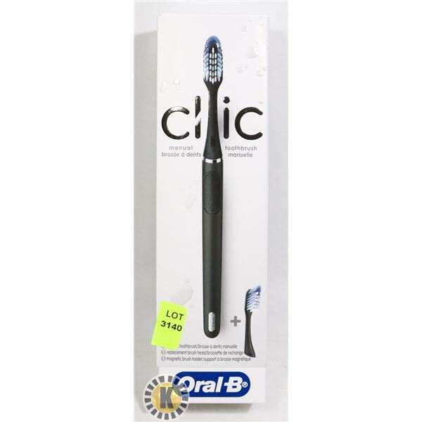NEW CLIC ORAL B MANUAL TOOTHBRUSH