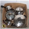 Image 1 : BOX WITH 6 POTS - VARIOUS SIZES & LIDS