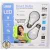 Image 1 : FEIT ELECTRIC WIFI CONTROLLER SMART BULBS 2 PACK