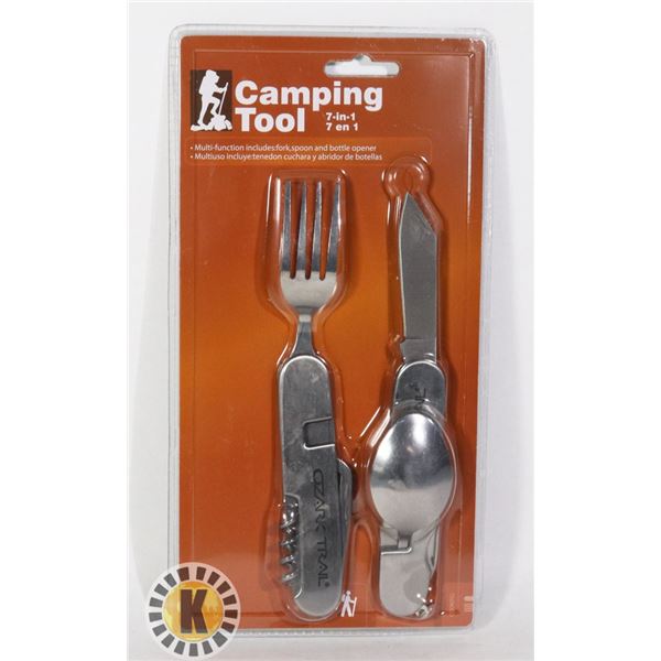 NEW 7-IN-1 CAMPING TOOL