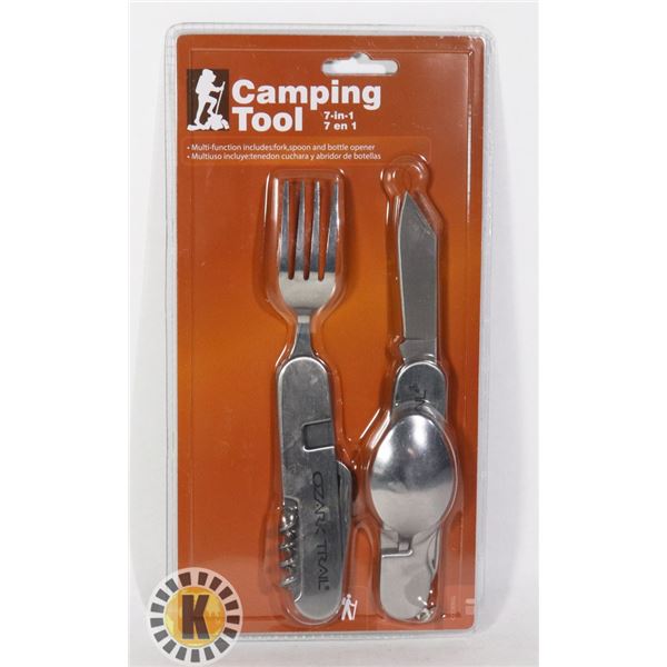 NEW 7-IN-1 CAMPING TOOL