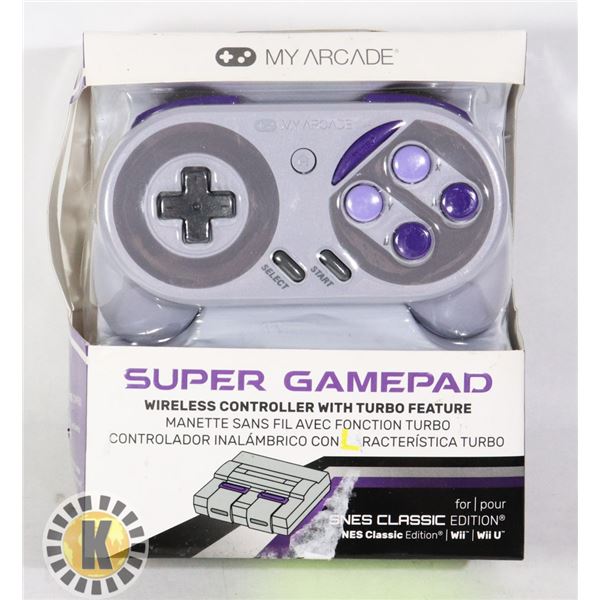 SUPER GAMEPAD WIRELESS CONTROLLER W/ TURBO