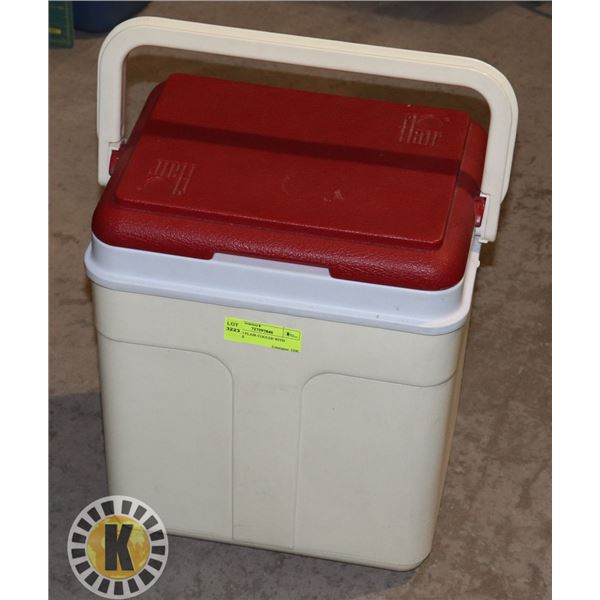 RED LID FLAIR COOLER WITH HANDLE